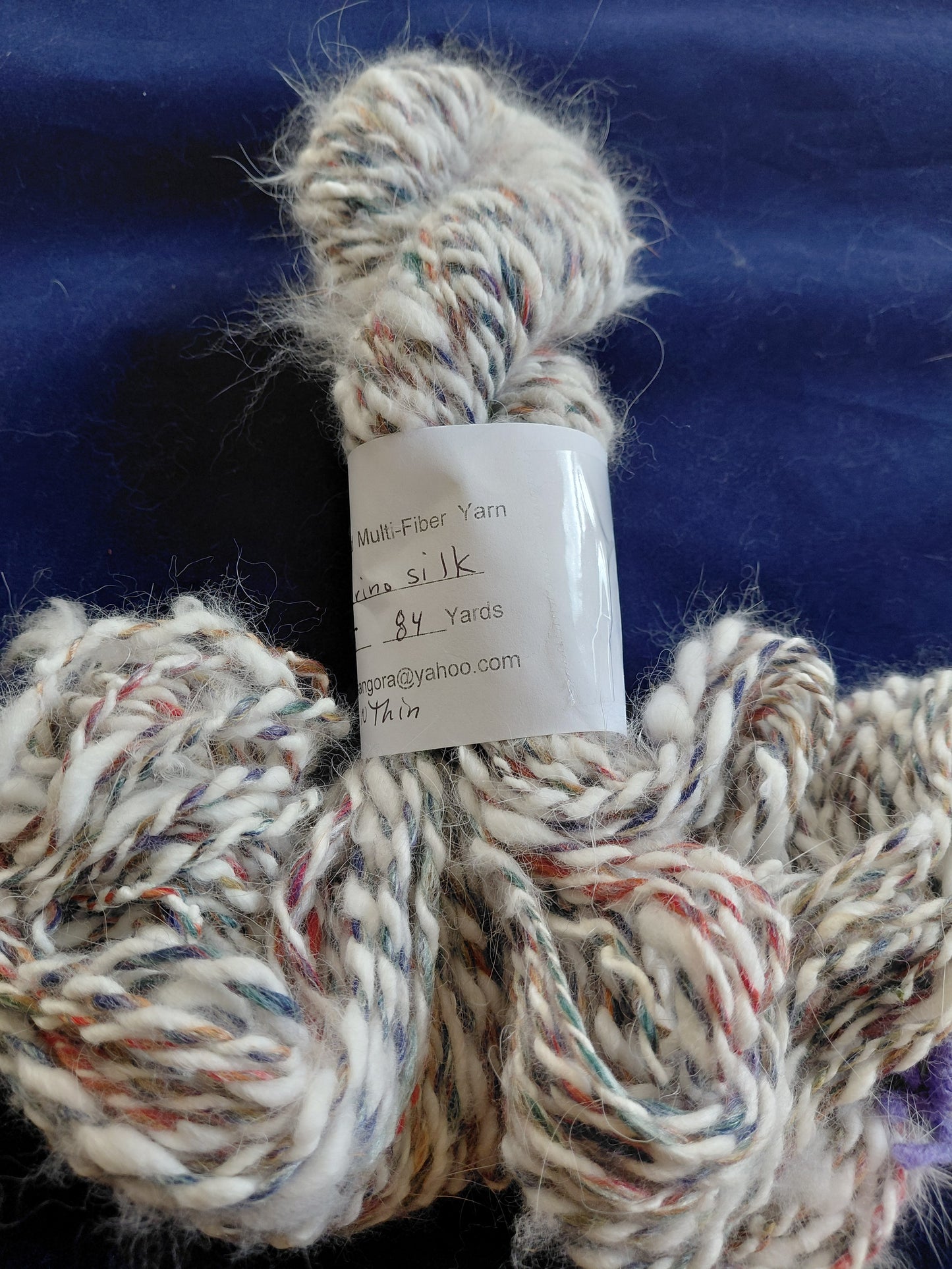 Handspun Angora Merino Silk Yarn – Bulky Fall Tones