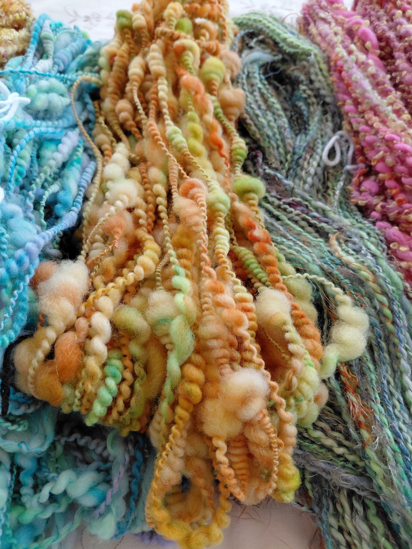 Handspun BFL Wool & Banana Silk Yarn - Forrest Hide Out, Hand Dyed DK Weight