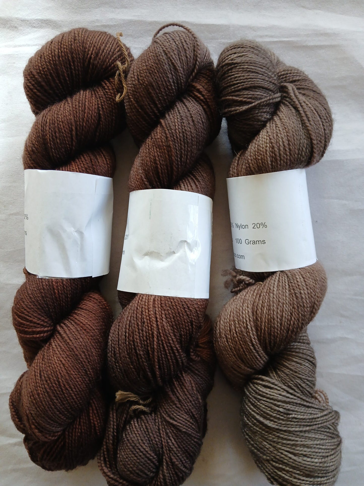Hand dyed Yarn Dark Brown Sock Yarn Sock/ Fingering Yarn image 1