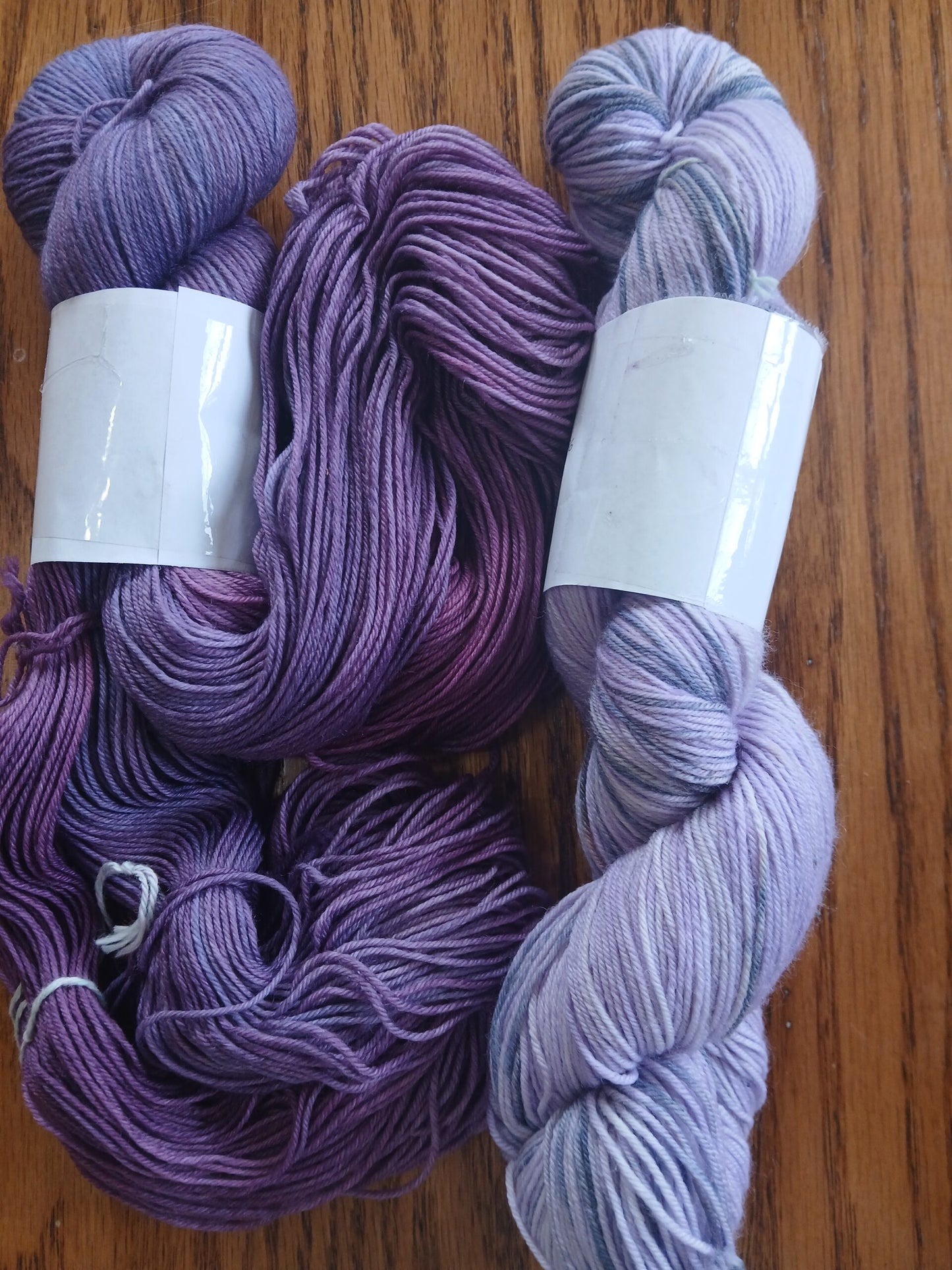 Hand dyed Yarn, Purple & Lilac Color Yarn, Sock/ Fingering Yarn image 3