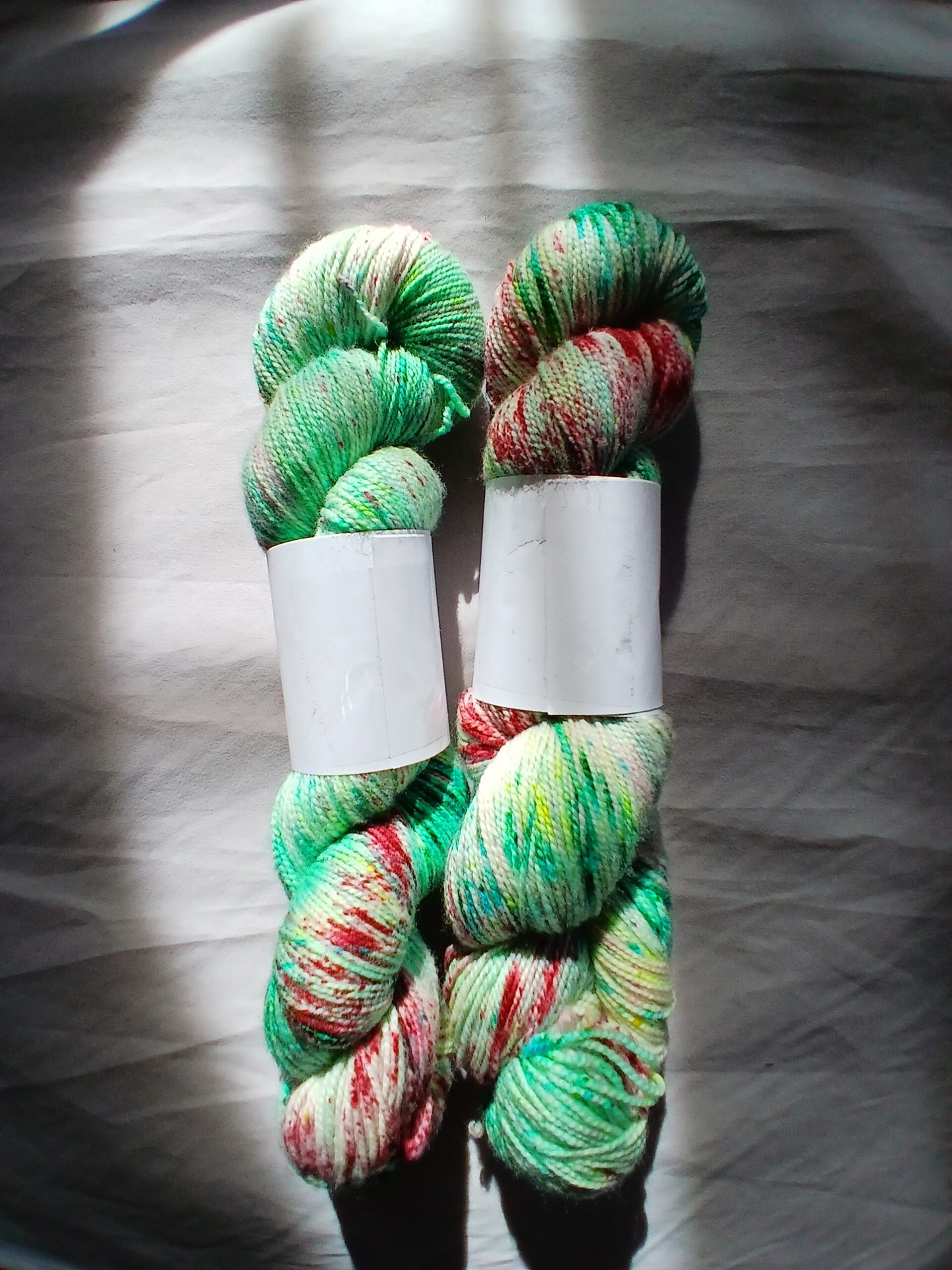 Hand dyed Variegated Merino Nylon Yarn, Fingering/ Sock Yarn, Victorian Christmas image 2