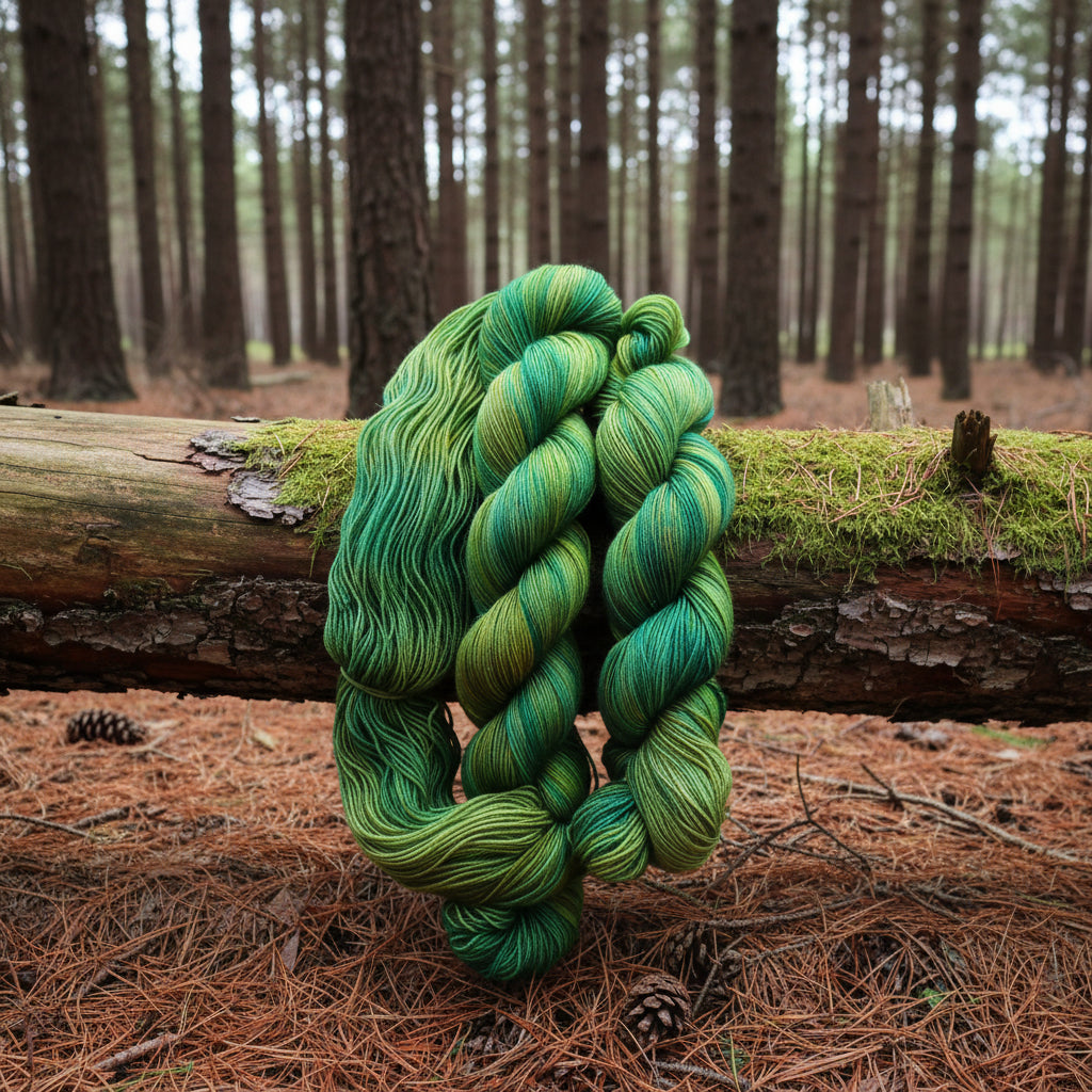Hand Dyed Sock Yarn, SW 80% Merino/ 20% Silk, 600 yd, 150 grams image 1