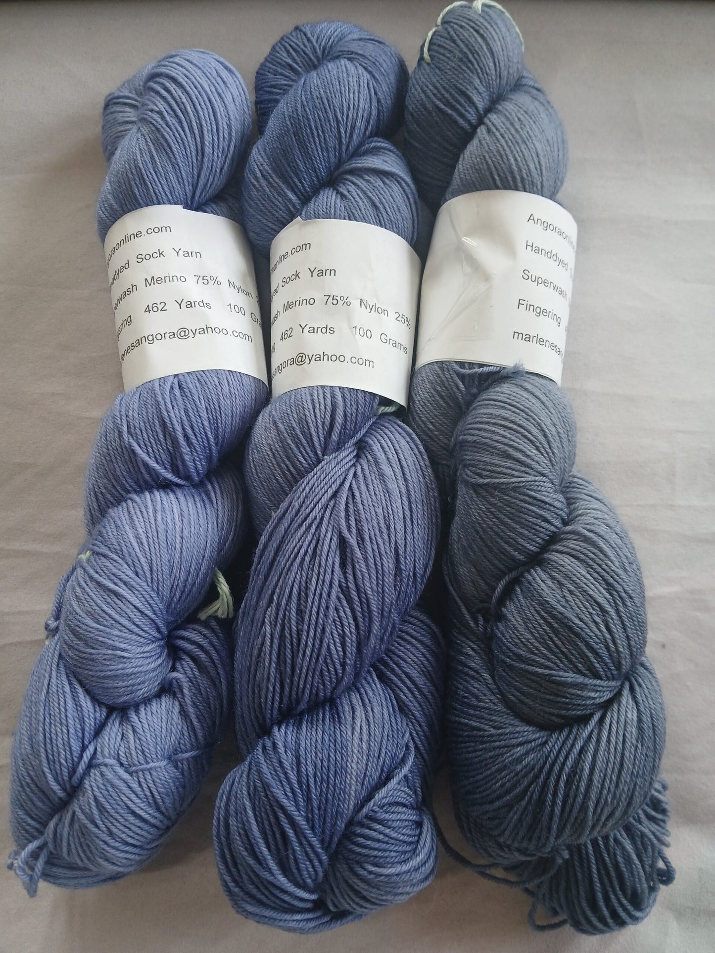 Amethyst - Hand dyed Yarn / Handdyed Yarn, Sock Yarn, Wool Yarn, Dark Periwinkle Blue - 75/25 Superwash Merino and Nylon – Fingering Weight -100g image 2