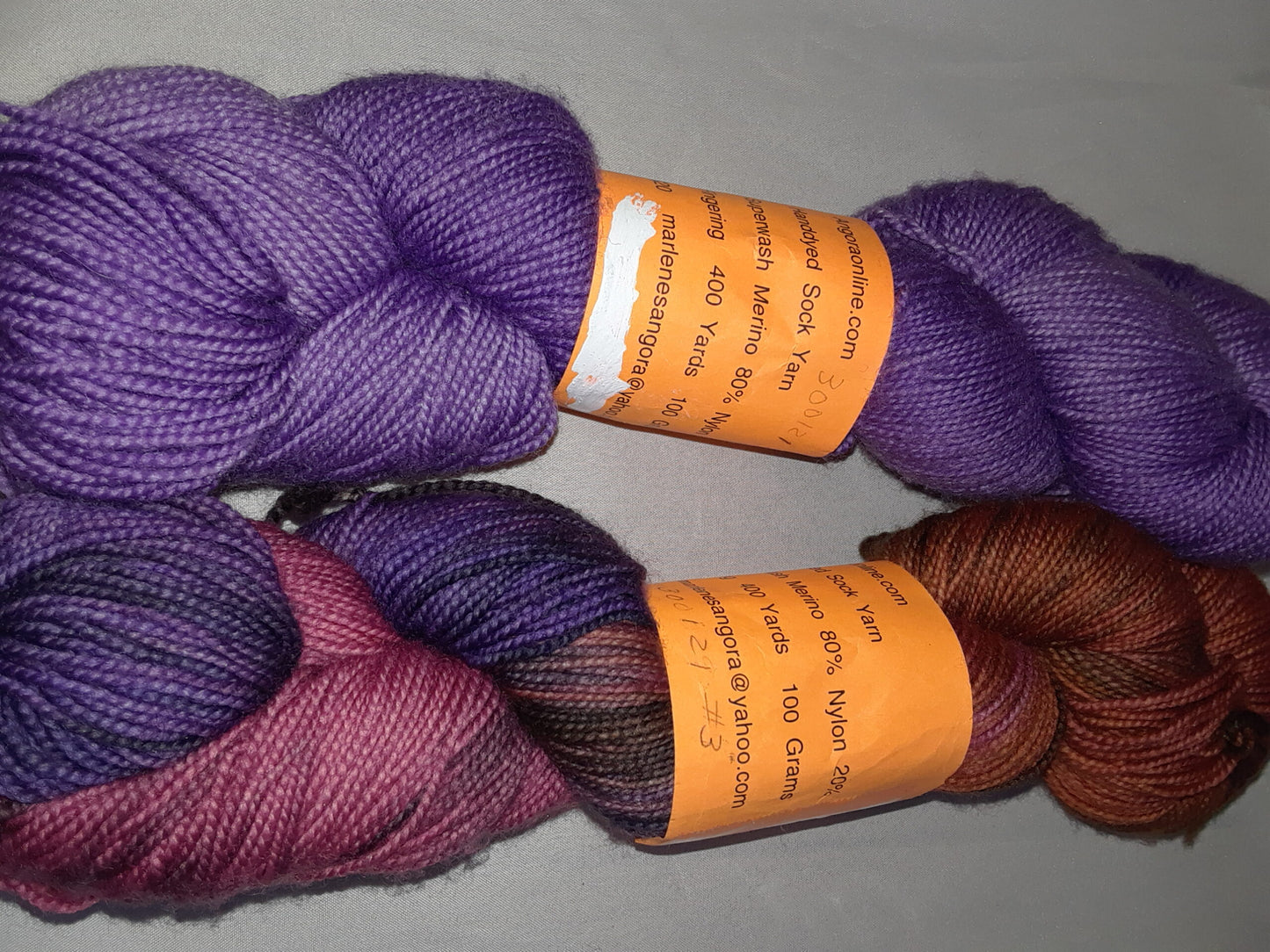 Hand dyed Sock Yarn Super Wash Merino & Nylon Yarn, 400 Yd image 1