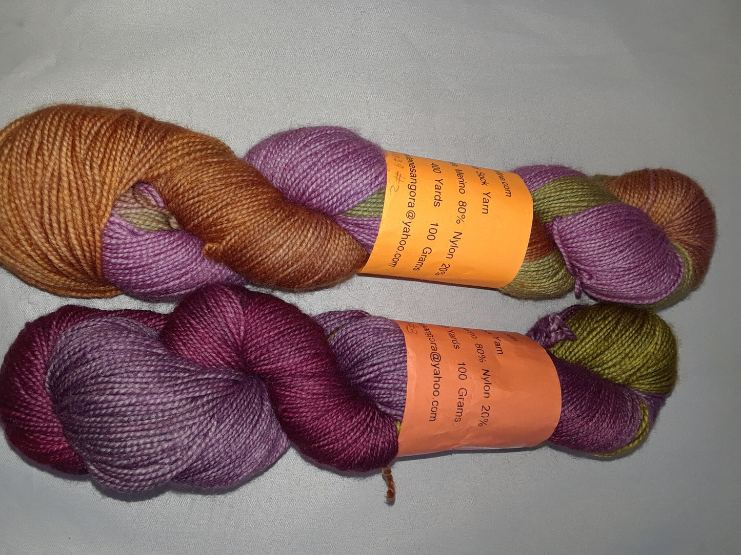 Hand Dyed Yarn Sock Yarn Superwash Merino Nylon, Hand Dyed Sock SW 80/20 Merino Nylon 400 yd Fingering Wt image 1