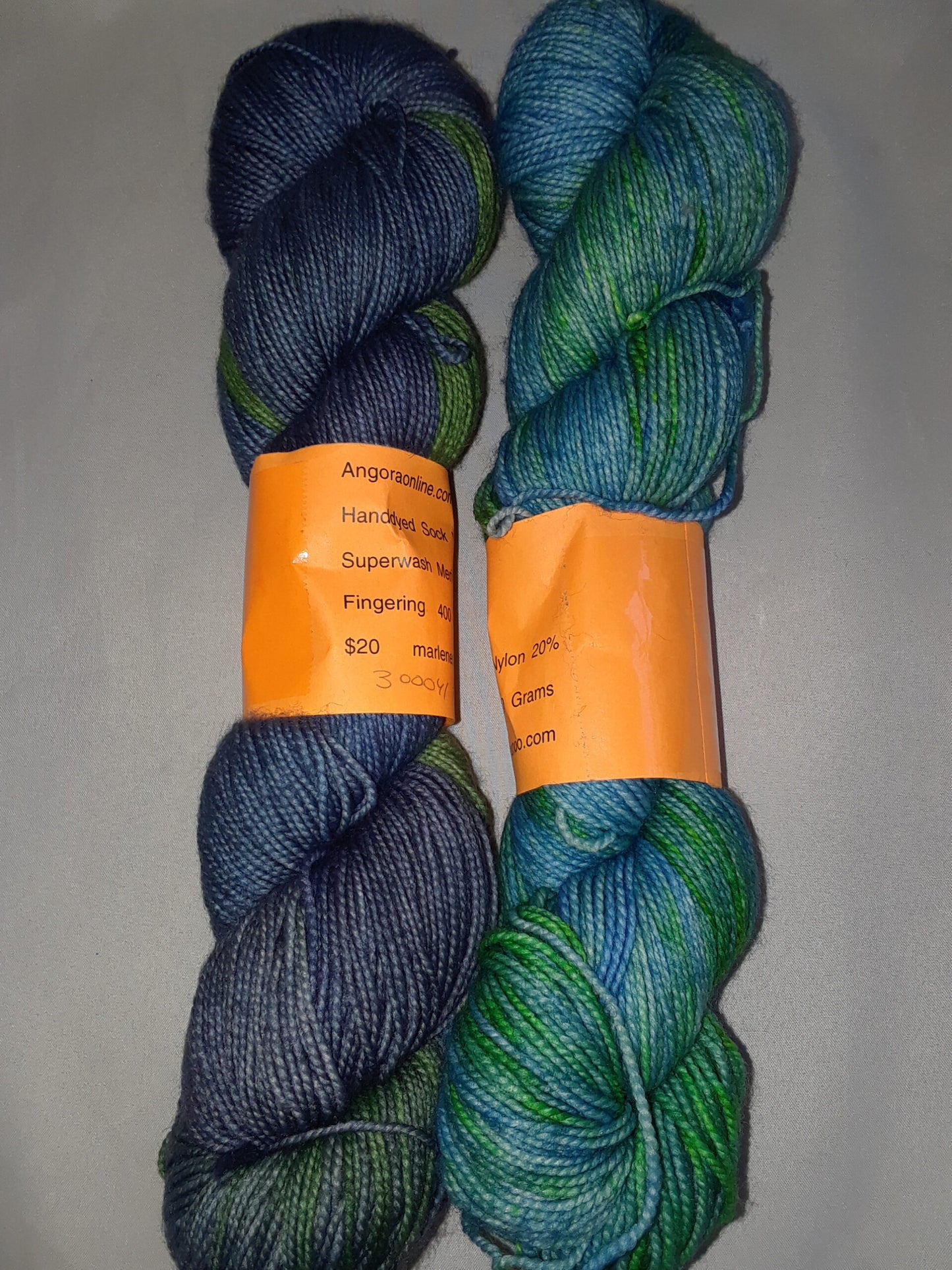 Hand dyed SW Merino & Nylon Yarn, 400 Yd image 1