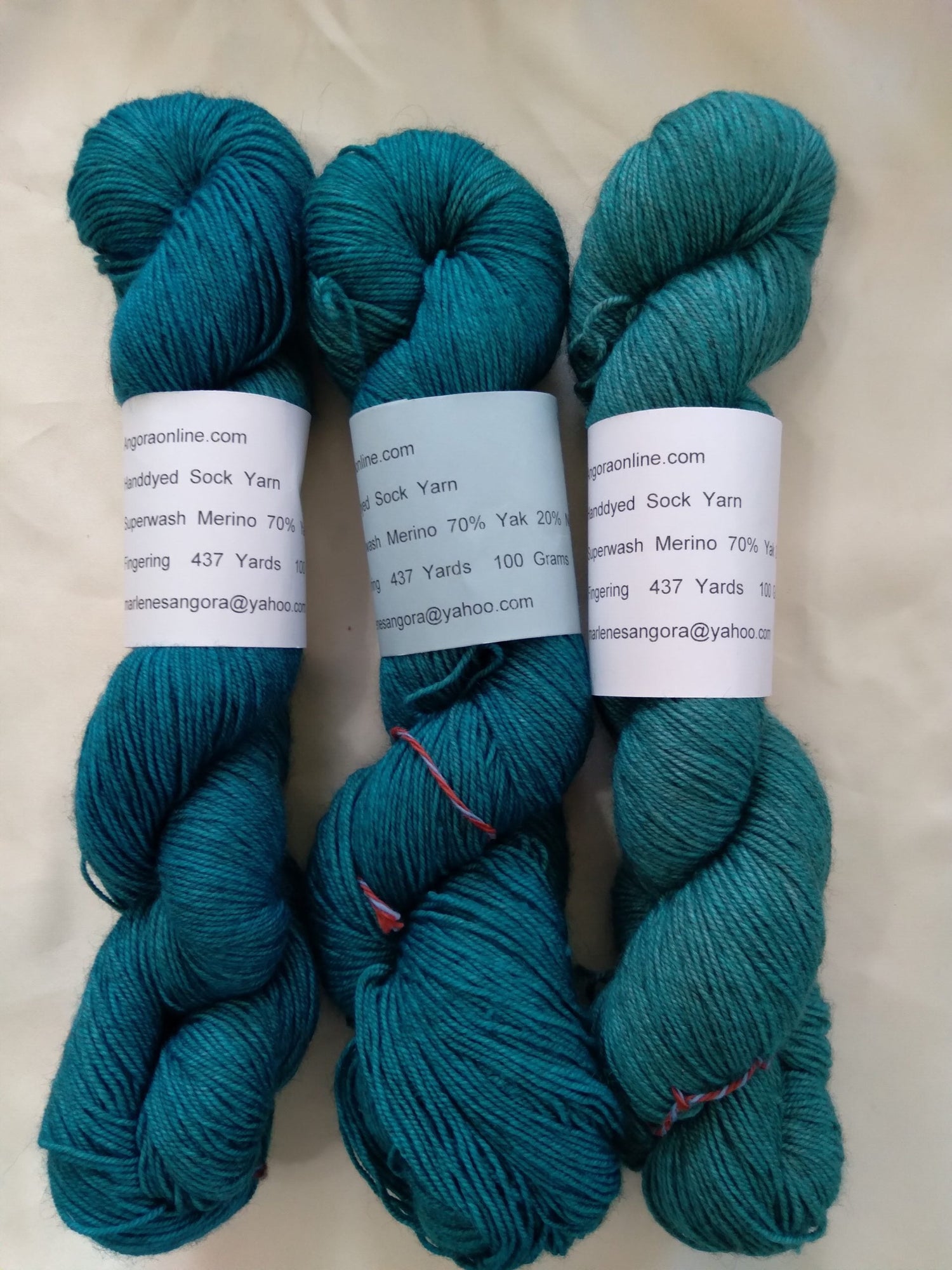 hand dyed Yak sock yarn