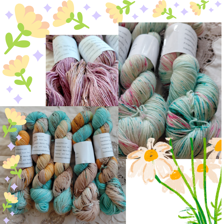 hand dyed sock yarn