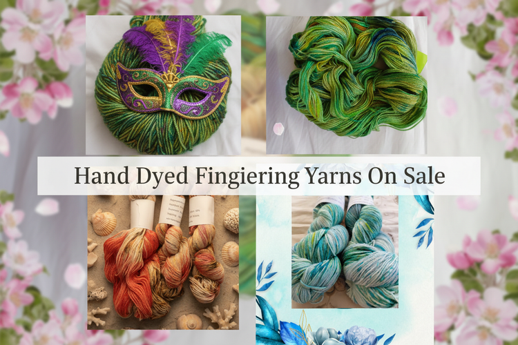 Hand Dyed Fingering Yarns On Sale Collage