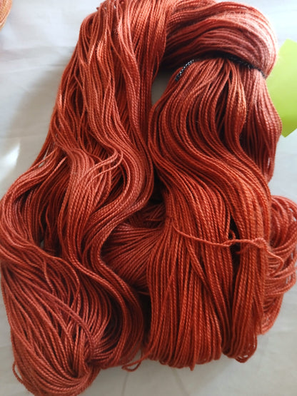 Hand dyed Super Wash Merino Silk Yarn image 0