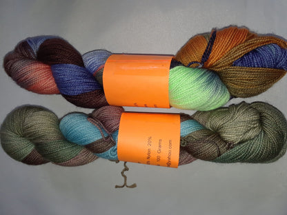 Indie dyed SW Merino Nylon Yarn 400 yd. Sock Yarn image 1