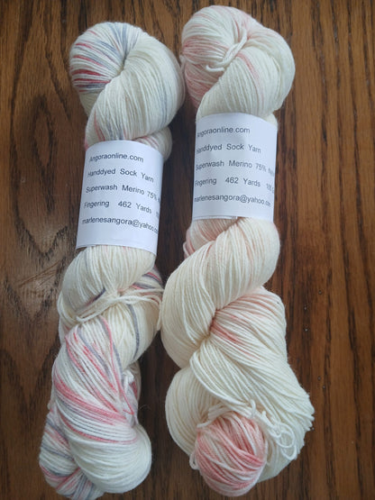 Flamingo Love  ~ Hand dyed yarn - sock / fingering - yarn - knit gift - Salmon pink - Handdyed Yarn - Wool Yarn - Sock Yarn - Superwash Merino image 3