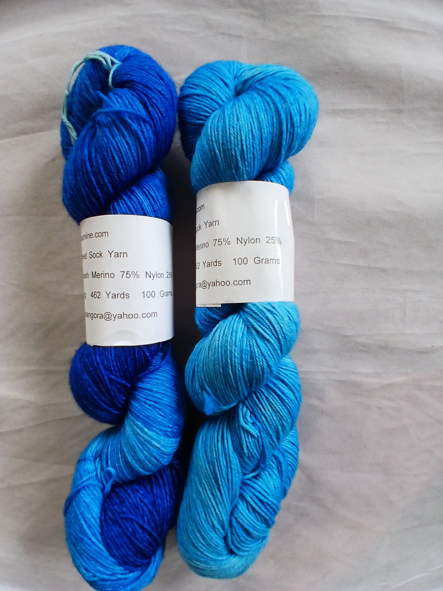 Blue Specter - Hand Dyed Variegated Speckled Yarn, Fingering, Superwash Merino Wool Nylon image 3