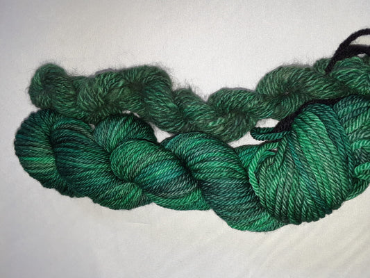Angora Rim Hat Kit Knitted Emerald green Hat Kit image 0
