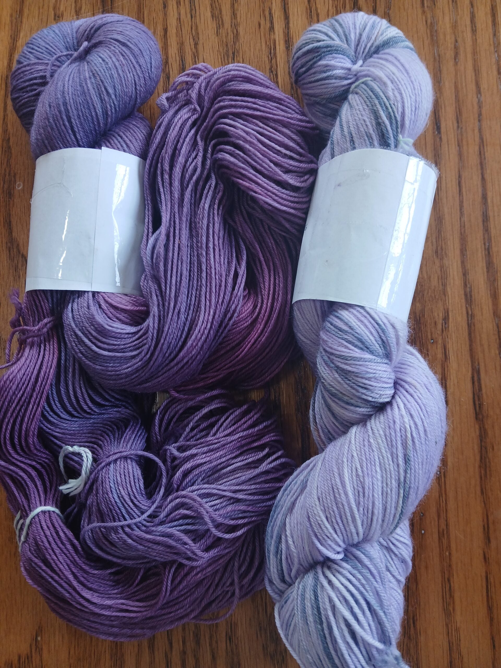Hand dyed Yarn, Purple & Lilac Color Yarn, Sock/ Fingering Yarn image 1