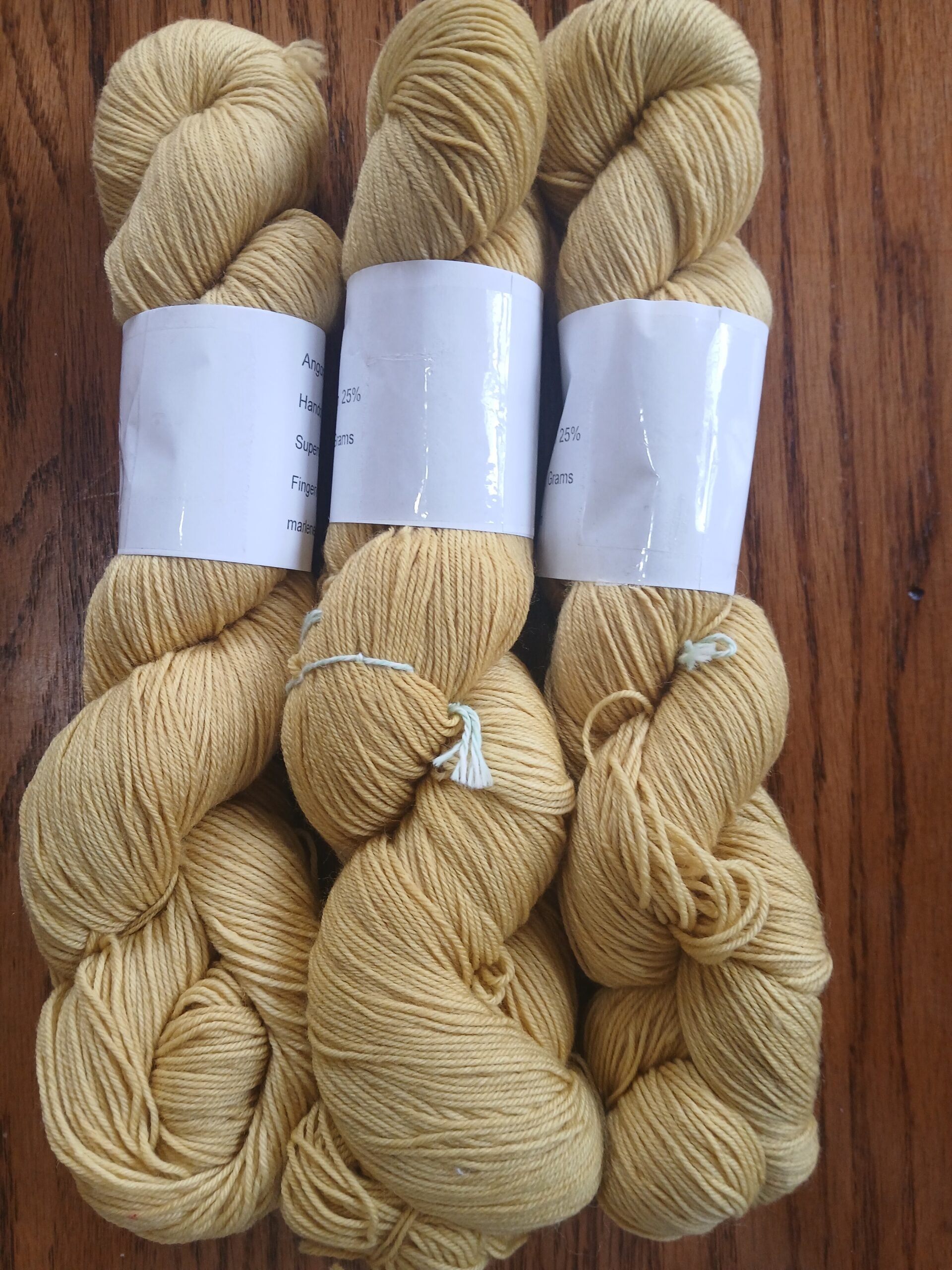 Hand Dyed Sock Yarn | Fingering, Super wash Mustard Yellow Skein for Knitting & Crochet image 2