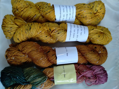 Hand dyed Tweed yarn D.K. Weight, 4 ply, 231 yards image 0