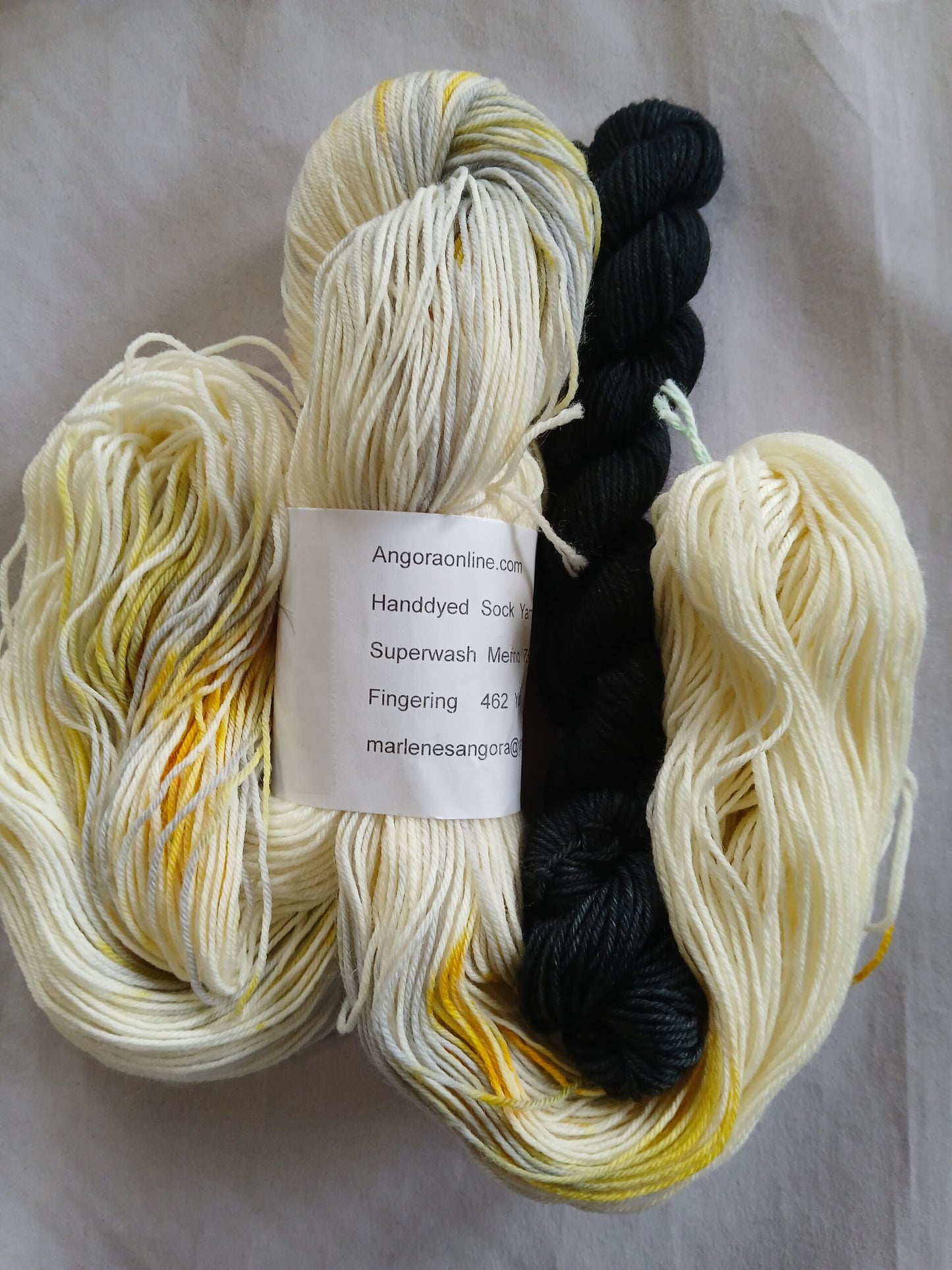 Hand Dyed Sock Yarn Set, Hand Painted, Superwash Merino Nylon Fingering Weight 100g & 20g mini image 3