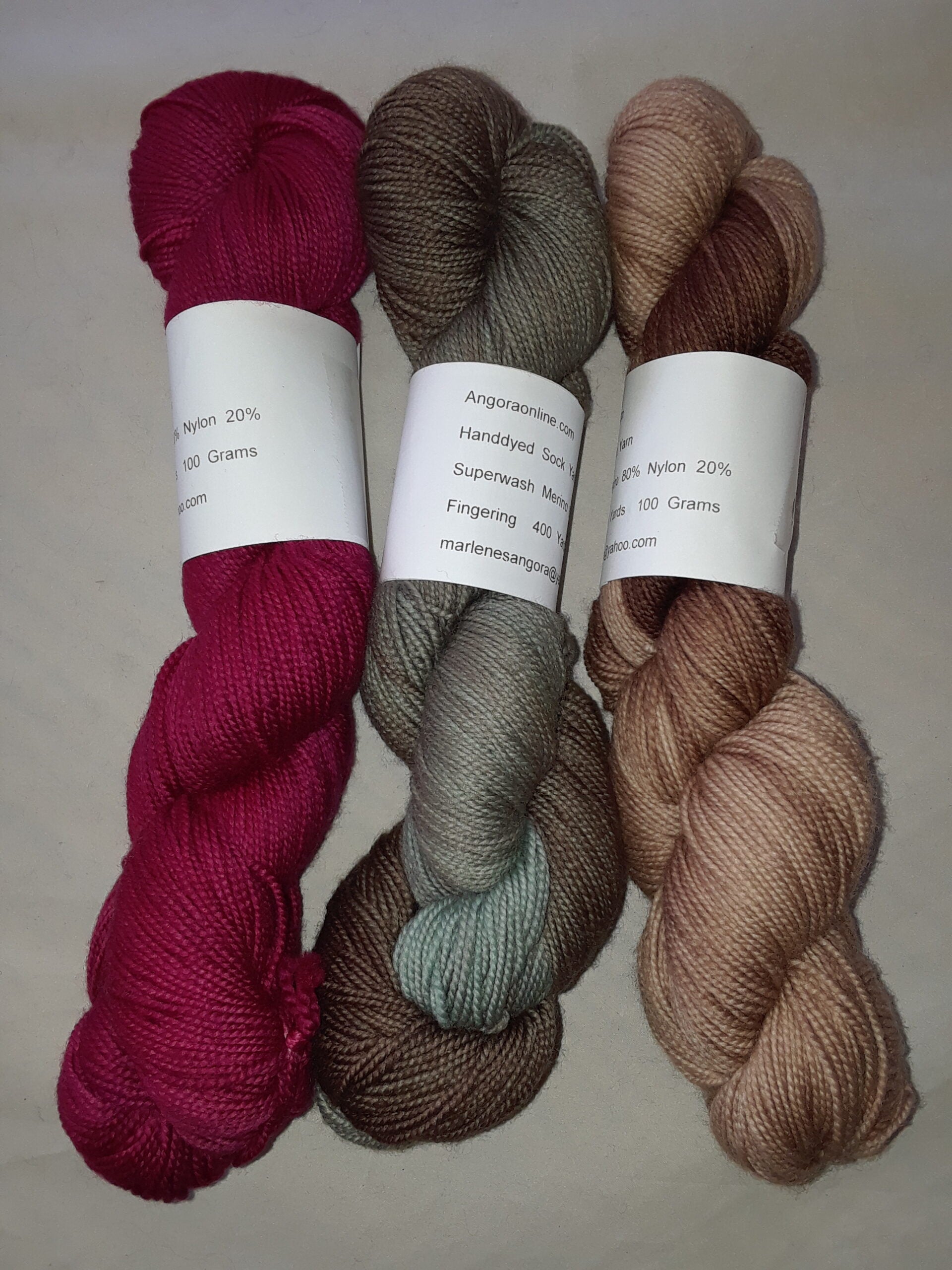 Hand dyed Yarn, Tonal Variegated Merino Nylon Yarn Ready to Ship Yarn image 1