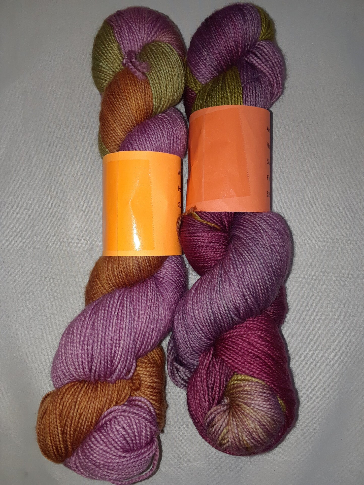 Hand dyed Super Wash 80% Merino & 20% Nylon Yarn, 400 Yd image 0