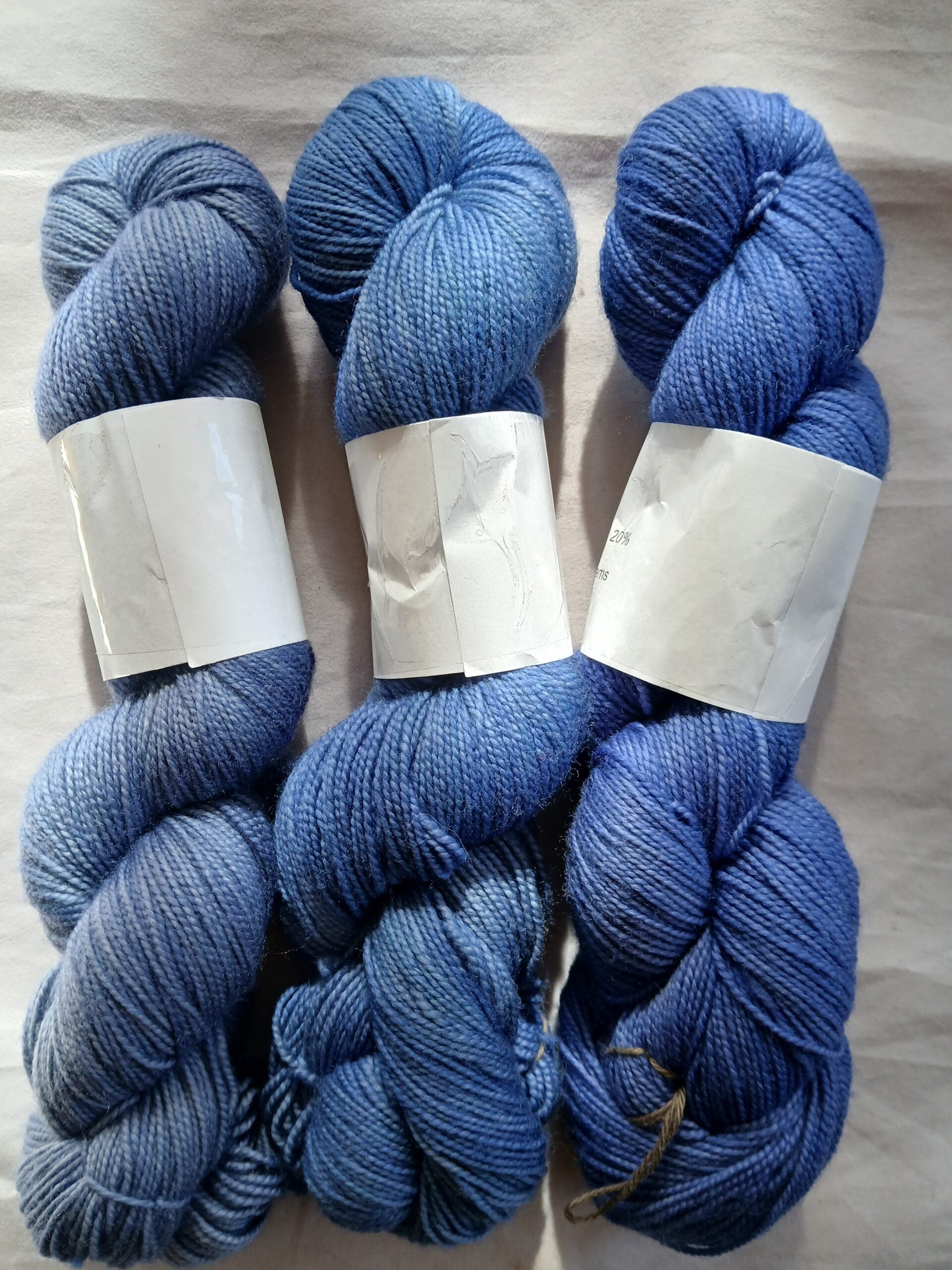 Hand dyed Yarn Blue yarn Fingering/Sock image 0