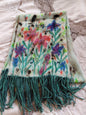 Hand Painted Merino Scarf - Floral Garden