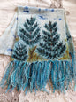 Hand Painted Merino Scarf - The Pine Tree
