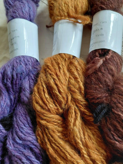 Handspun Angora Merino Yarn - Hand Dyed Luxury Blend