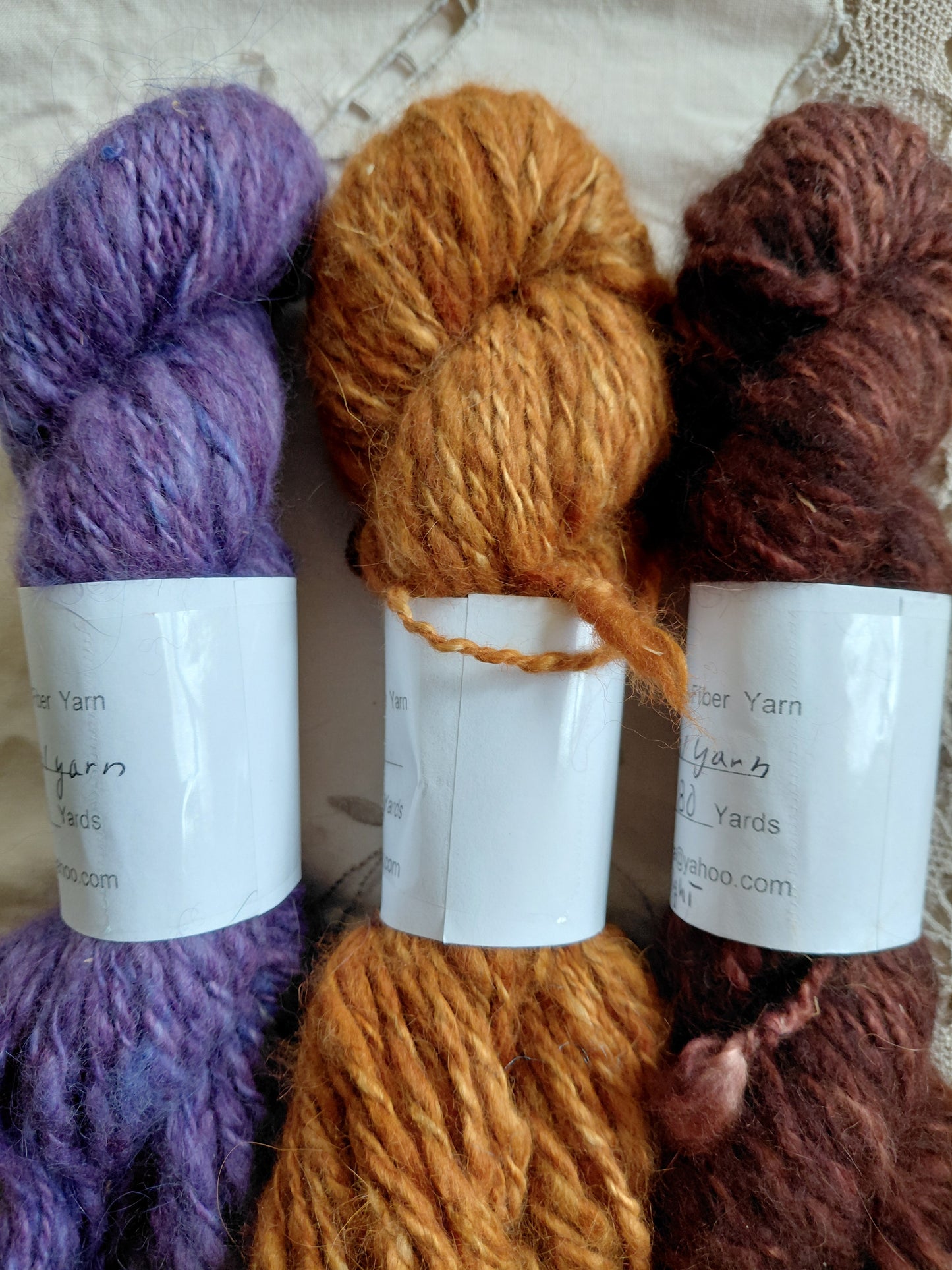 Handspun Angora Merino Yarn - Hand Dyed Luxury Blend
