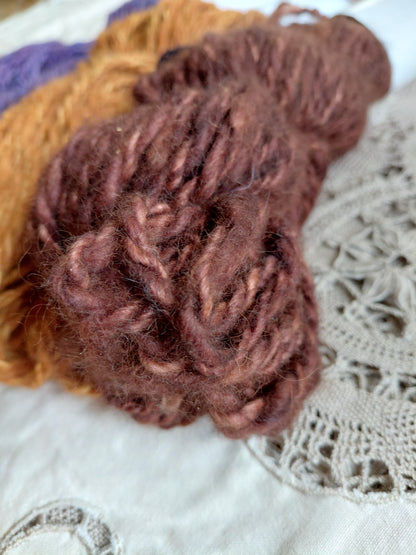 Handspun Angora Merino Yarn - Hand Dyed Luxury Blend