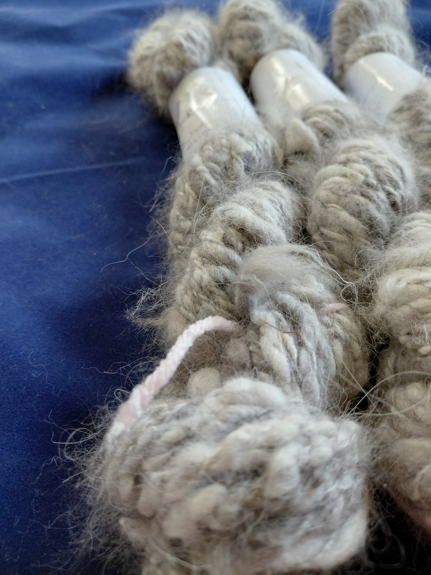 Handspun 100% Angora Yarn - Bulky Weight, Natural Black, 100 Yd