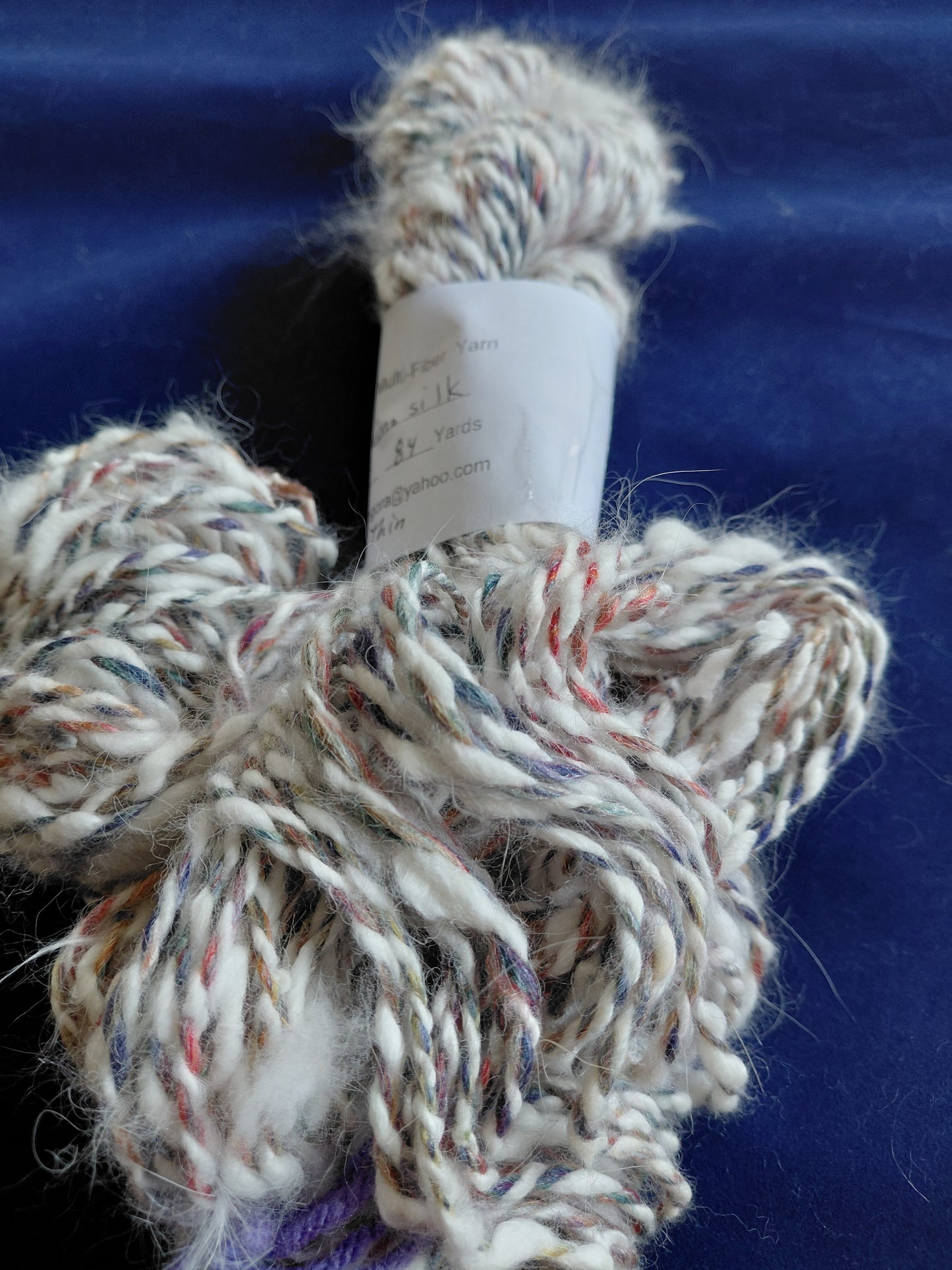 Handspun Angora Merino Silk Yarn – Bulky Fall Tones