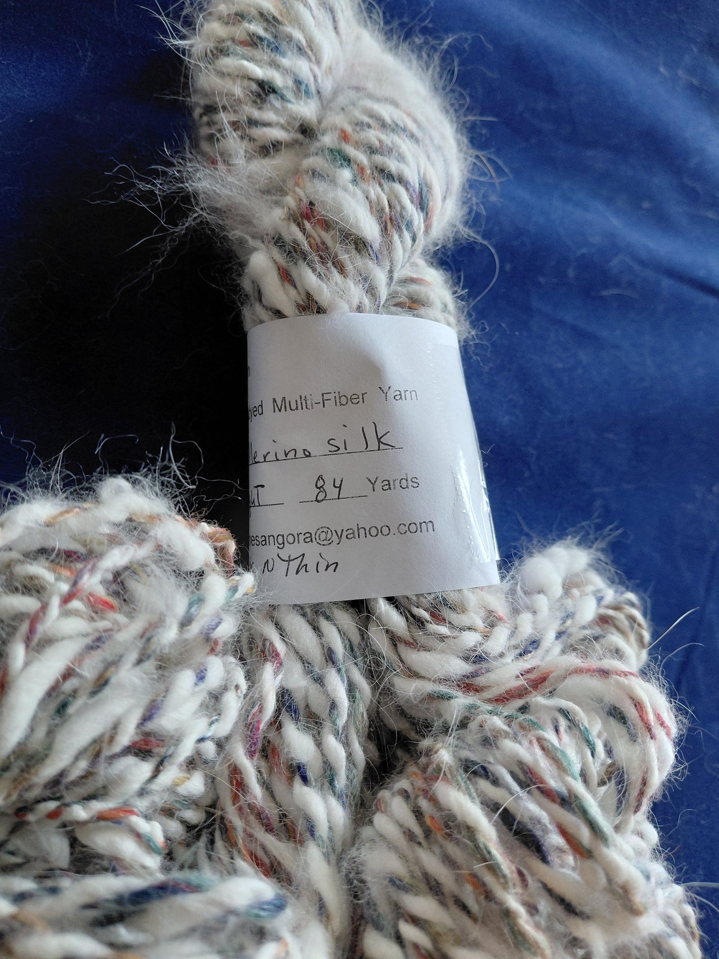 Handspun Angora Merino Silk Yarn – Bulky Fall Tones