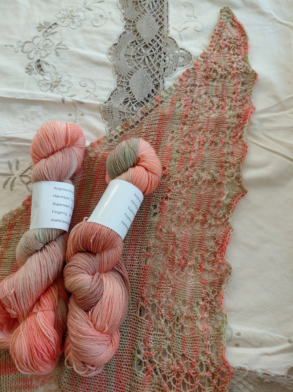 Desert Bloom colorway Hand-Dyed Fingering Weight Yarn - 75% Superwash Merino 25% Nylon