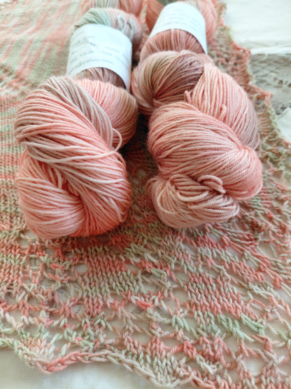 Desert Bloom colorway Hand-Dyed Fingering Weight Yarn - 75% Superwash Merino 25% Nylon