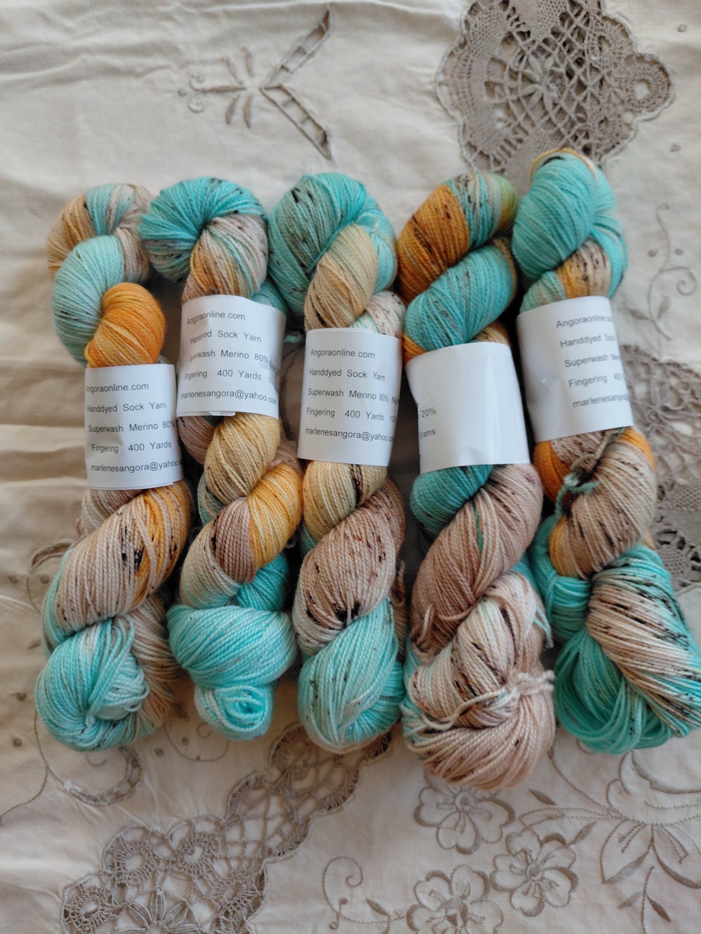 Speckled Sock Yarn - Hand-Dyed Superwash Merino Nylon Fingering Weight