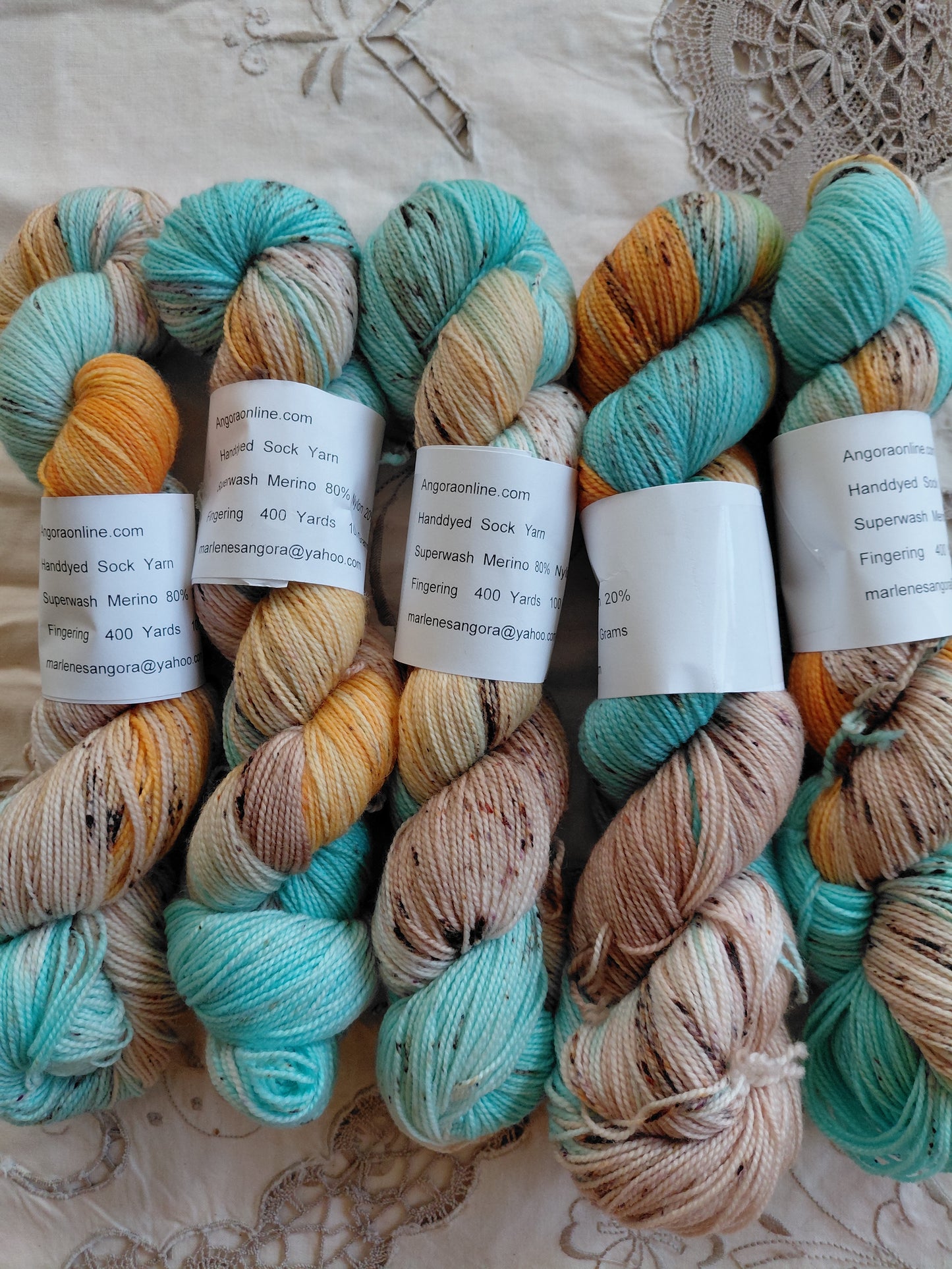 Speckled Sock Yarn - Hand-Dyed Superwash Merino Nylon Fingering Weight