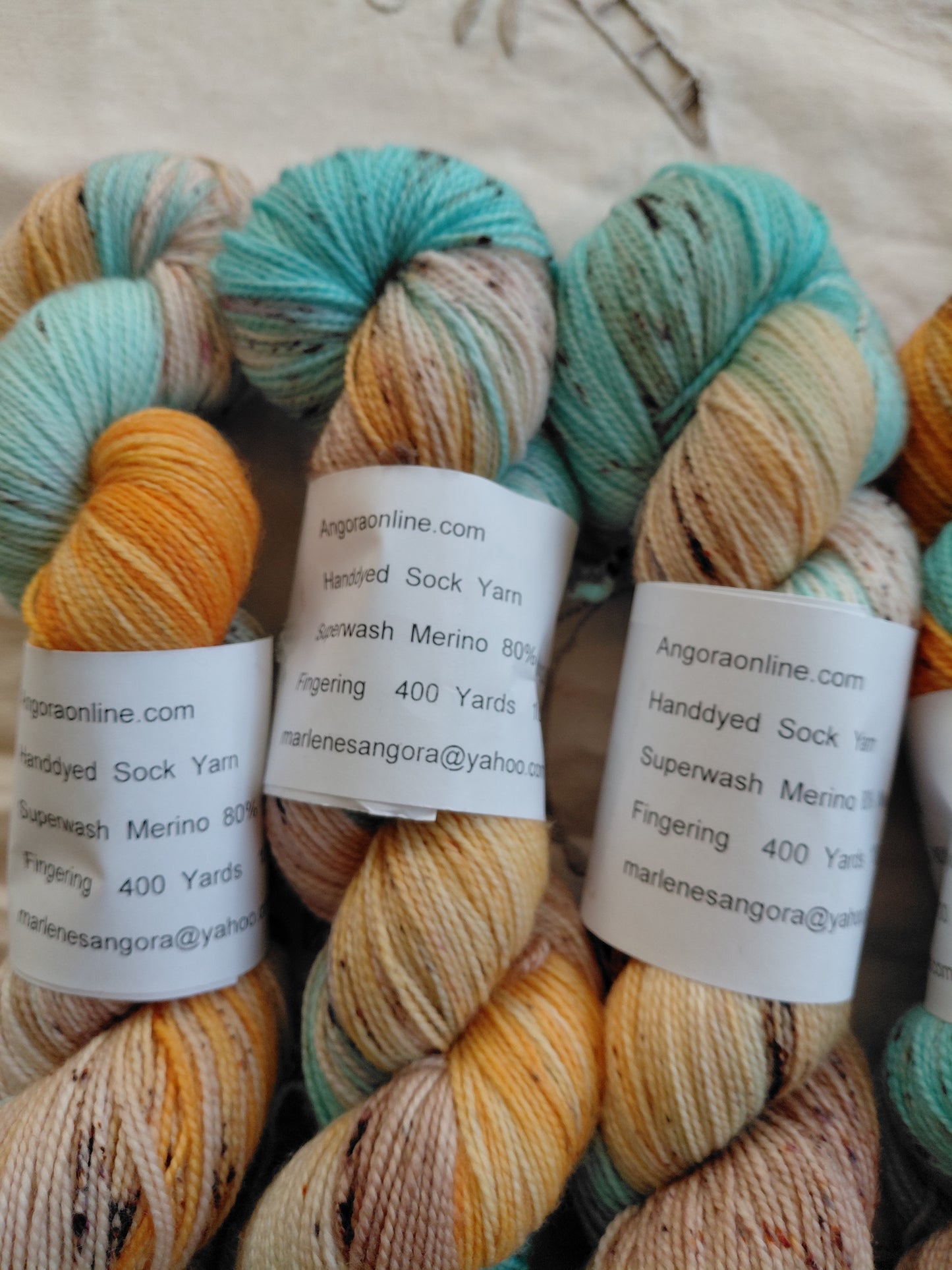 Speckled Sock Yarn - Hand-Dyed Superwash Merino Nylon Fingering Weight