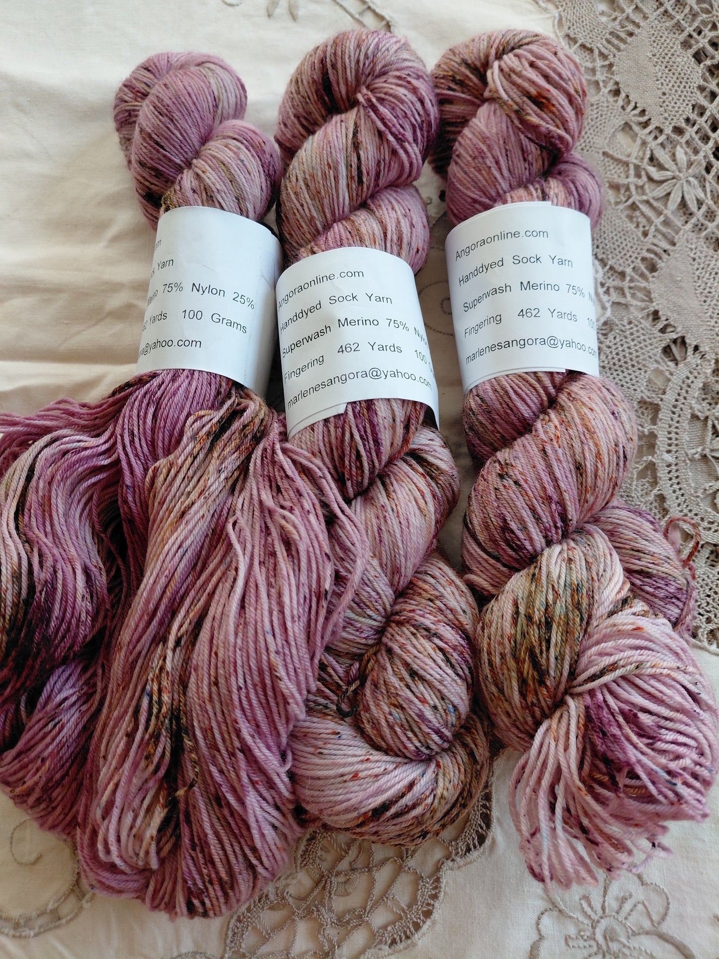 Hand Dyed Merino Nylon Sock Yarn - Spiced Wine Colorway, Fingering Weight