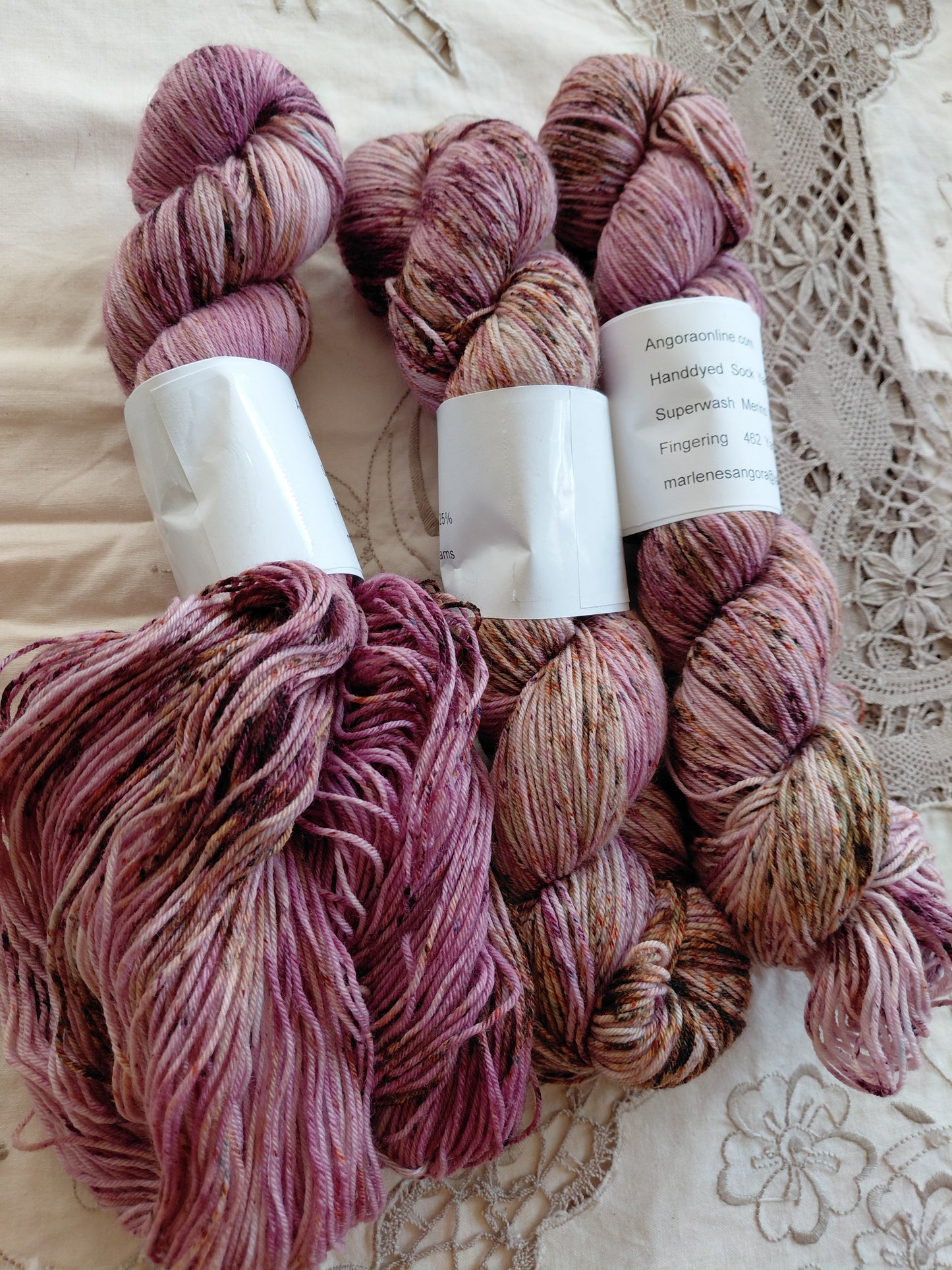 Hand Dyed Merino Nylon Sock Yarn - Spiced Wine Colorway, Fingering Weight