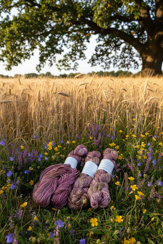 Hand Dyed Merino Nylon Sock Yarn - Spiced Wine Colorway, Fingering Weight