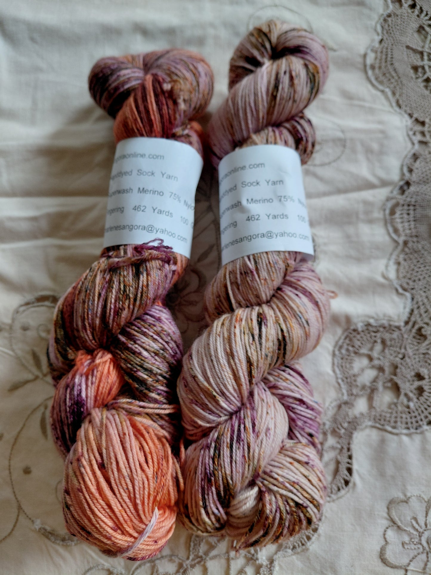 Hand-Dyed Fingering Weight Yarn - 75% Superwash Merino 25% Nylon