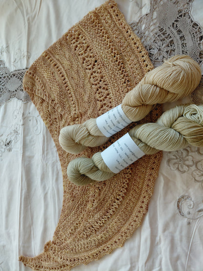 Hand Dyed Merino Nylon Sock Yarn - Woodland Path Colorway, Fingering Weight