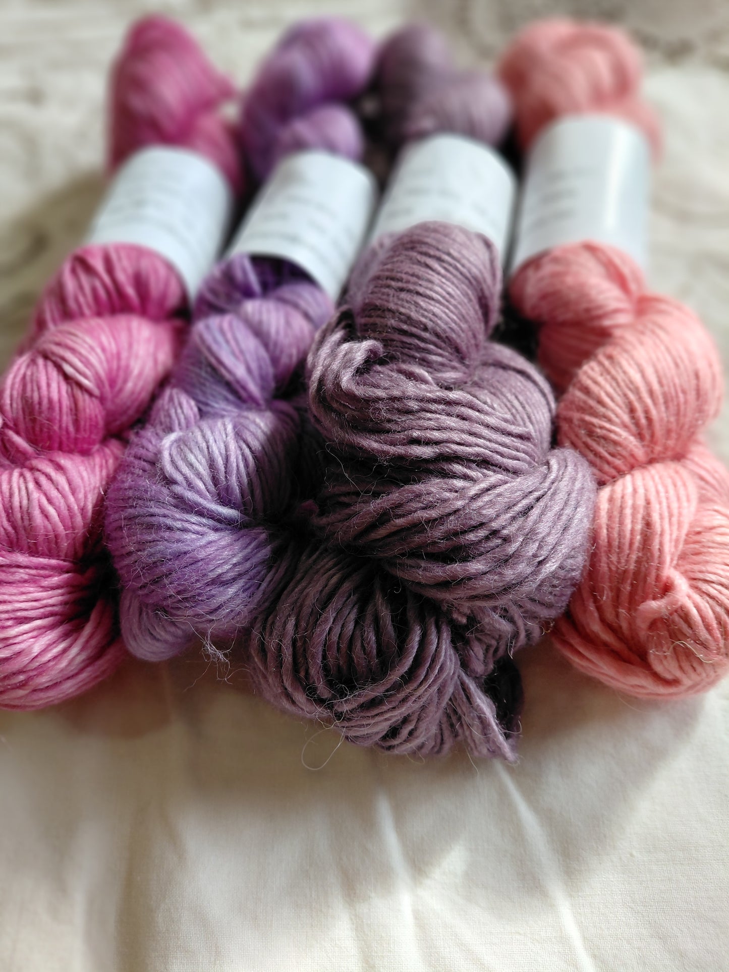 Hand-Dyed Baby Alpaca Wool Silk Yarn - Worsted Weight, 252 Yards