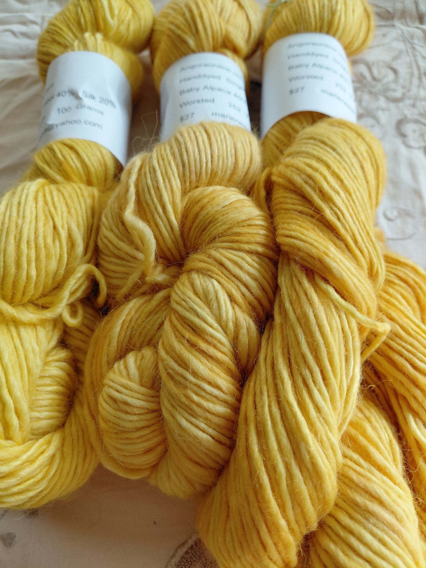 Hand-Dyed Baby Alpaca Wool Silk Yarn – Worsted Weight