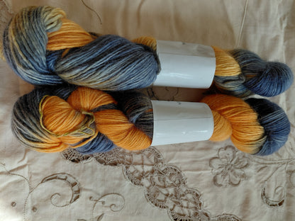 Hand-Dyed Baby Alpaca Wool Silk Yarn – Worsted Weight