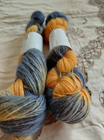 Hand-Dyed Baby Alpaca Wool Silk Yarn – Worsted Weight