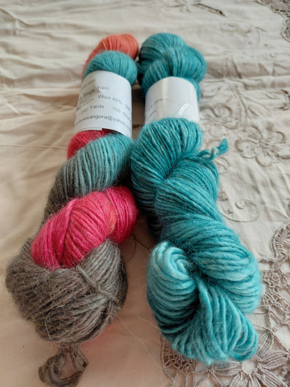 Hand-Dyed Baby Alpaca Wool Silk Yarn – Worsted Weight