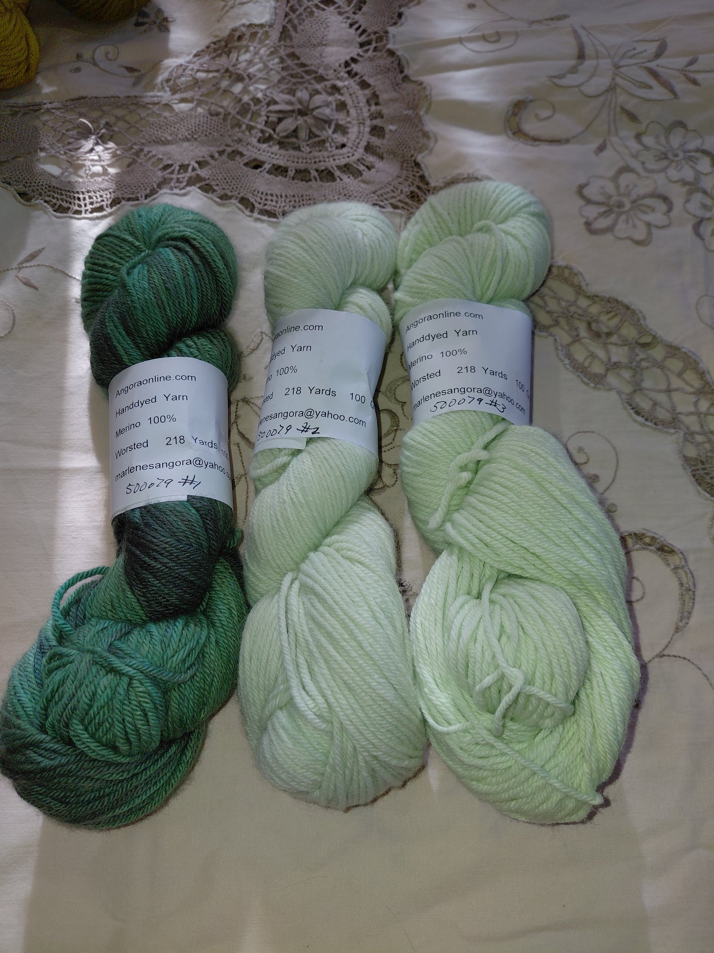 Hand Dyed 100% Merino Yarn, Worsted, 218 yd.