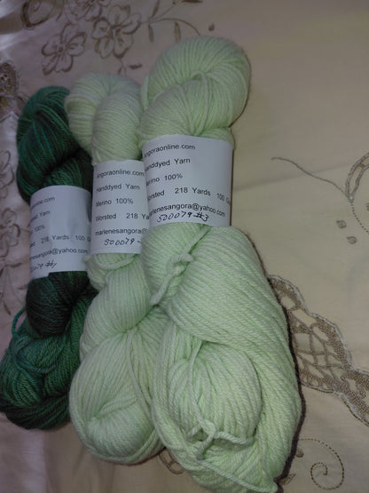 Hand Dyed 100% Merino Yarn, Worsted, 218 yd.